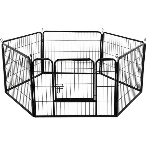 Renwick 6 Panels 24" Heavy Duty Dog Playpen, Black