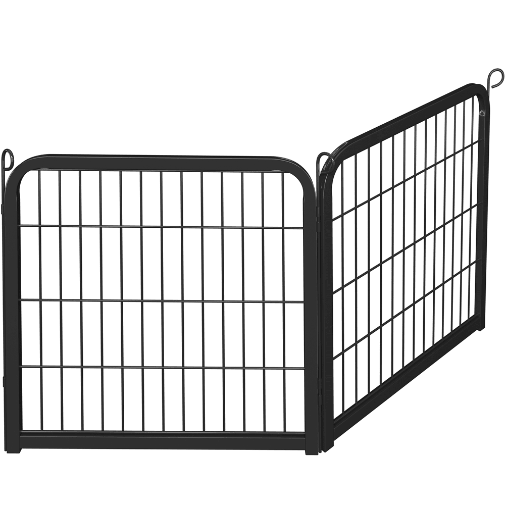 Renwick 24" Height 2 Panels Dog Playpen, Black