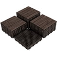 thumbnail image 1 of Renwick 27 Pieces 12’’ x 12’’ Wooden Floor Tiles for Outdoor and Indoor, Black, 1 of 10