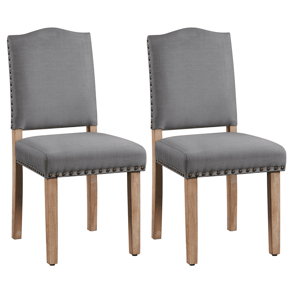 Renwick 2PCS Upholstered Dining Chairs, Dark Gray