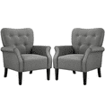 thumbnail image 1 of Renwick 2pcs Modern Accent Arm Chair, Dark Gray, 1 of 10