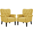 thumbnail image 1 of Renwick 2pcs Modern Accent Arm Chair, Yellow, 1 of 9