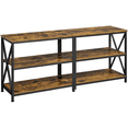 thumbnail image 1 of Renwick 3 Layer Industrial Shelved TV Stand, Rustic Brown, 1 of 12