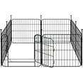 thumbnail image 1 of Renwick 31.5" Tall Foldable Dog Playpen Panels with Door, 8 Panels, Black, 1 of 9