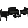 thumbnail image 1 of Renwick 4-Piece Outdoor Reception Set with Sofas and Coffee Table, Black/Gray, 1 of 10