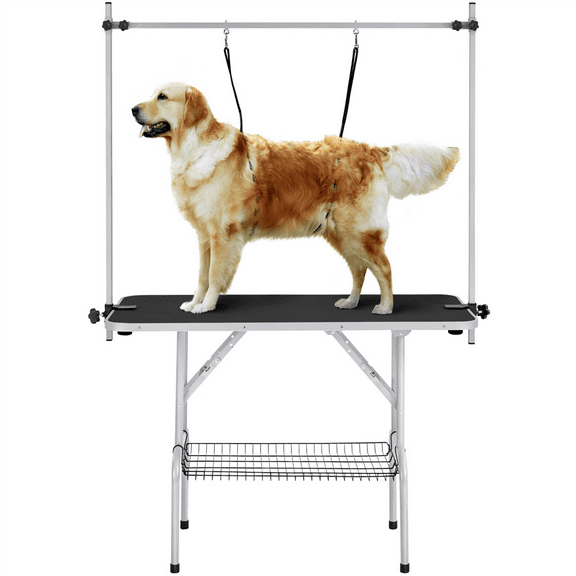 Renwick 45" Heavy Duty Pet Grooming Table Adjustable Portable Trimming Table Black