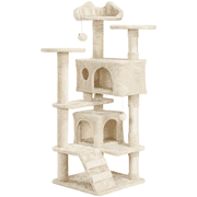 Renwick 54H Cat Tree Tower Condo with Condos & Scratching Posts, Beige