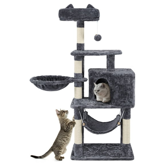 Renwick 55" Cat Tree Tower for Small Medium Cats, Dark Gray