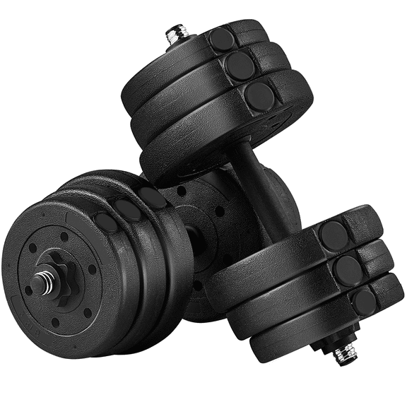 Renwick 55lb Adjustable Dumbbell Weight Set for Home Gym,Black