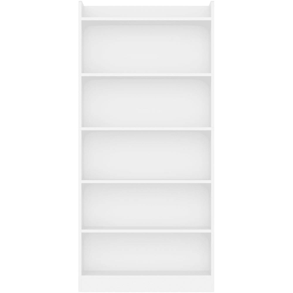 Renwick 6 Layer Modern Simple Bookshelf with Top Open Compartment, Set of 2, White