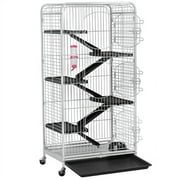 Renwick 6 Level Large Metal Cat Cage with 3 Front Doors, White, 52"
