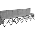 thumbnail image 1 of Renwick 6 Seats Portable Folding Bench for Sports Camping, Gray, 1 of 8