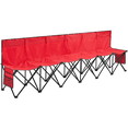 thumbnail image 1 of Renwick 6 Seats Portable Folding Bench for Sports Camping, Red, 1 of 8