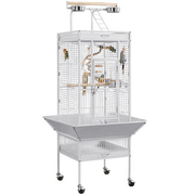 Renwick 61.5 Rolling Metal Bird Cage with Playtop, White