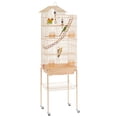 thumbnail image 1 of Renwick 62.4" Metal Bird Parrot Cage with Detachable Stand, Almond, 1 of 10