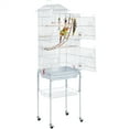 thumbnail image 1 of Renwick 62.5" Metal Rolling Birdcage with Detachable Stand, White, 1 of 9
