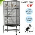 thumbnail image 1 of Renwick 69" H Extra Large Rolling Bird Cage with Detachable Stand, Black, 1 of 8