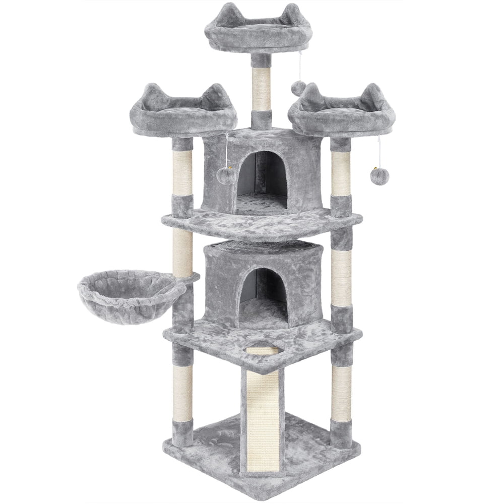 Renwick 69" Multilevel Cat Tree Tower, Light Gray