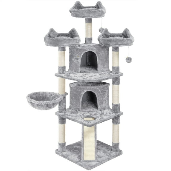 Renwick 69" Multilevel Cat Tree Tower, Light Gray