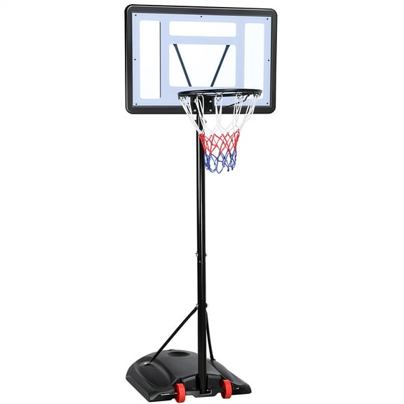 Renwick 7.2 to 9.2 ft Height-Adjustable Basketball Hoop, Black