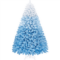 thumbnail image 1 of Renwick 7.5ft Flocked Artificial Christmas Tree with Foldable Stand, Lake Blue Gradient, 1 of 8