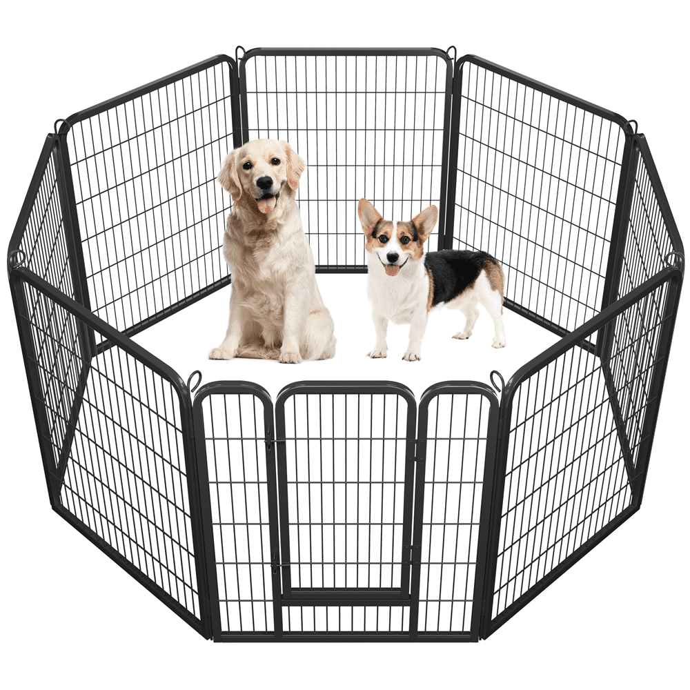 Renwick 8 Panel Heavy Duty Dog Playpen Indoor Outdoor Black Walmart