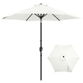 thumbnail image 1 of Renwick 9 Ft Outdoor Patio Umbrella with Push Button Tilt and Crank, Cream, 1 of 9