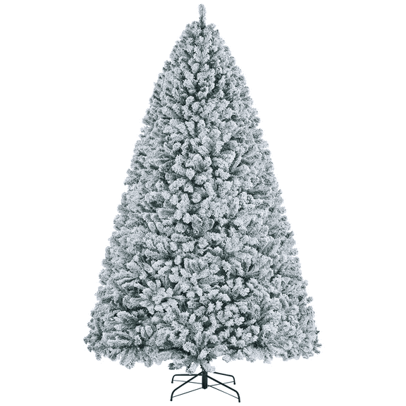 Renwick 9ft Frosted Artificial Christmas Tree with Foldable Stand,Green