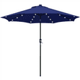 thumbnail image 1 of Renwick 9ft Outdoor Market Patio Umbrella with 32 LED Lights, Navy Blue, 1 of 9