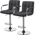 thumbnail image 1 of Renwick Bar Stool with Adjustable Height and Armrests, Set of 2, Gray, 1 of 11