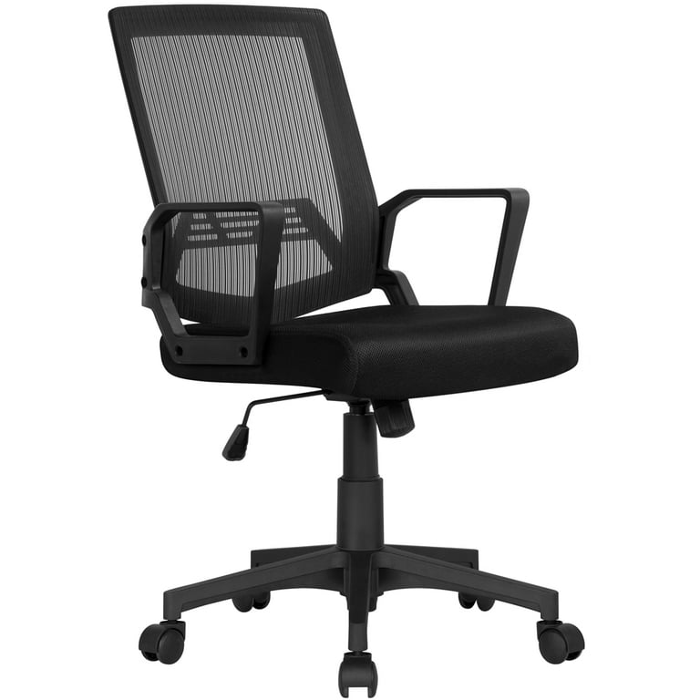 Renwick Ergonomic Height Adjustable Mesh Office Chair with Mid Back Black