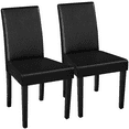 thumbnail image 1 of Renwick Faux Leather Dining Chairs with Rubberwood Legs, Set of 2, Black, 1 of 8