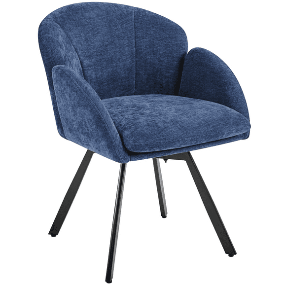 Renwick Flower Shaped Accent Chair with Removable Seat Cushion for Livingroom, Blue