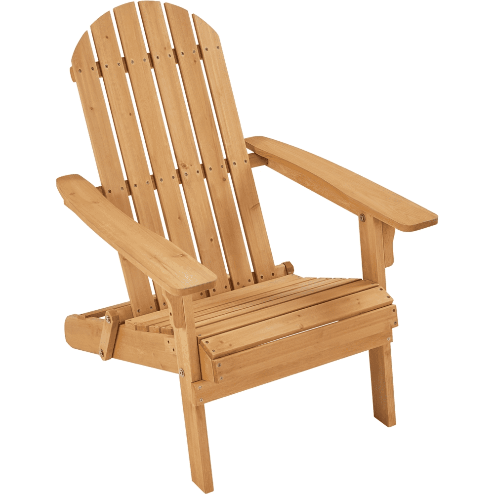 Renwick Foldable Adirondack Chair for Backyard Patio Poolside, Brown