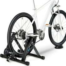 Renwick Foldable Indoor Resistance Trainer Stationary Exercise Bike Trainer, Black