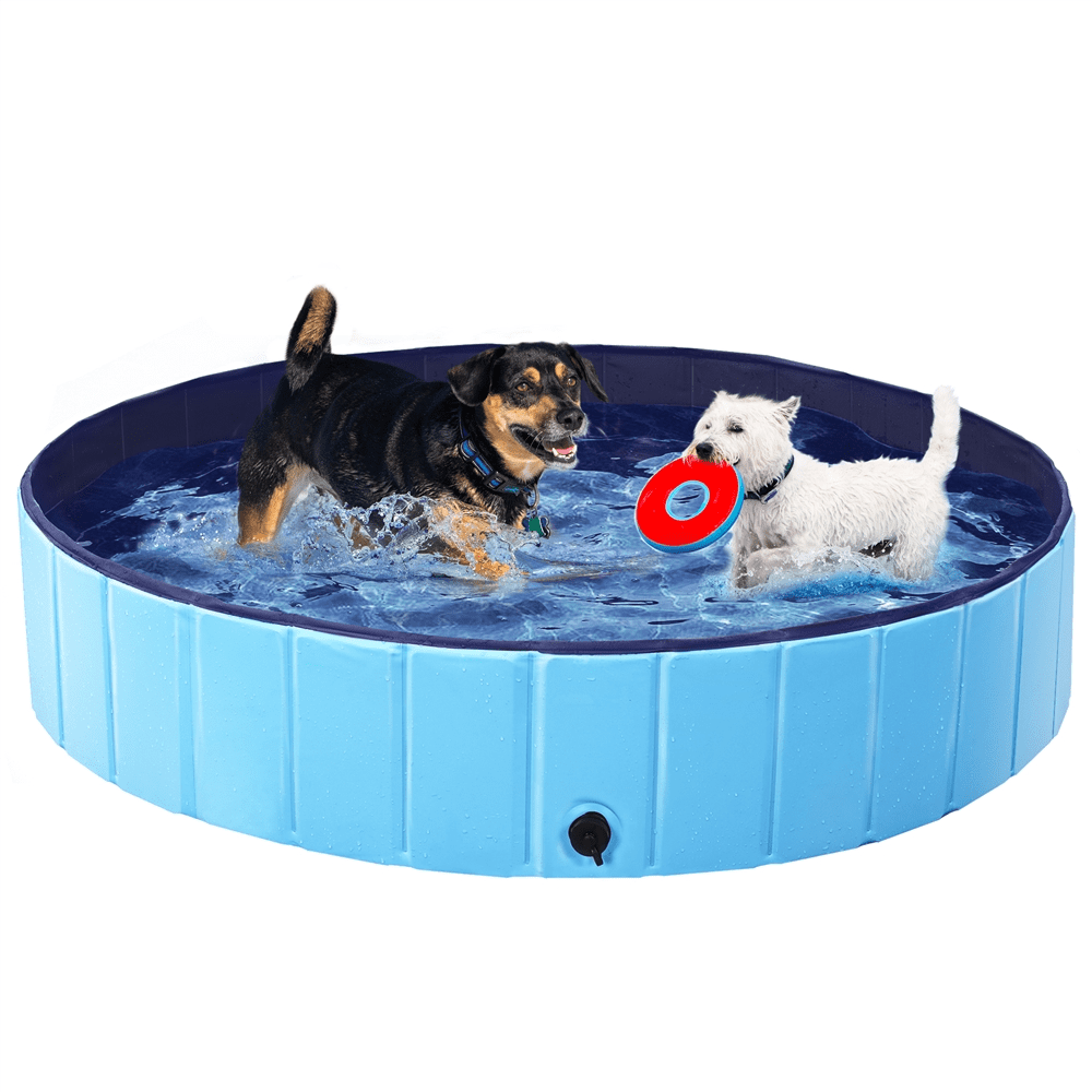 Renwick Foldable Pet Swimming Pool Bathing Tub, Blue, 55''