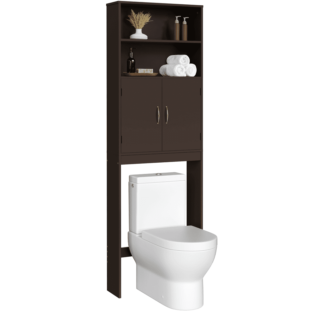 Renwick Free-Standing Over Toilet Cabinet Storage, Espresso Finish