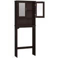 thumbnail image 1 of Renwick Free-Standing Toilet Storage Cabinet Bathroom Storage Rack with Open Shelf, Espresso, 1 of 10