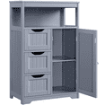 thumbnail image 1 of Renwick Freestanding Wooden Bathroom Floor Cabinet, Gray, 1 of 10
