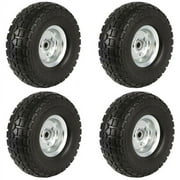Renwick Garden Sack Truck Trolley Cart Wheel Tire Tyre 10’’, 4 Pack, Black