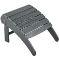 thumbnail image 1 of Renwick HDPE Adirondack Ottoman Footrest for Porch, Backyard, Gray, 1 of 8