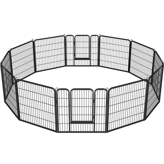 Renwick Heavy Duty 12 Panels Pet Playpen,Black