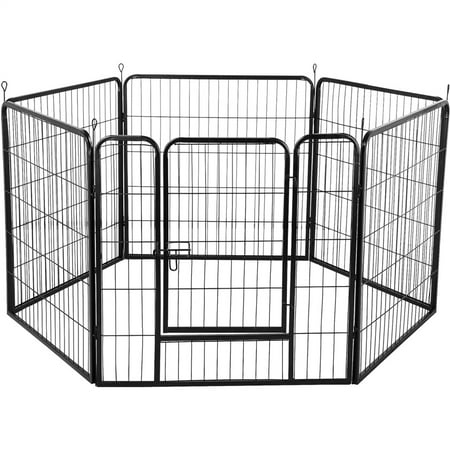 Renwick Heavy Duty 6 Panel Pet Playpen,Black