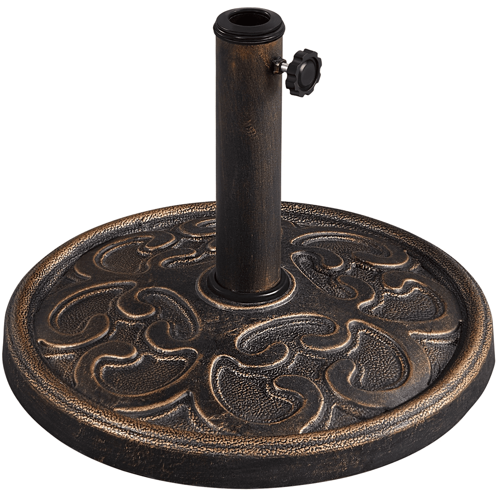 Renwick Heavy Duty Market Umbrella Base for Garden Patio Backyard, Bronze