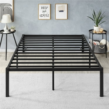 Renwick Jasper Metal Platform Full Bed Frame with Steel Slat Support