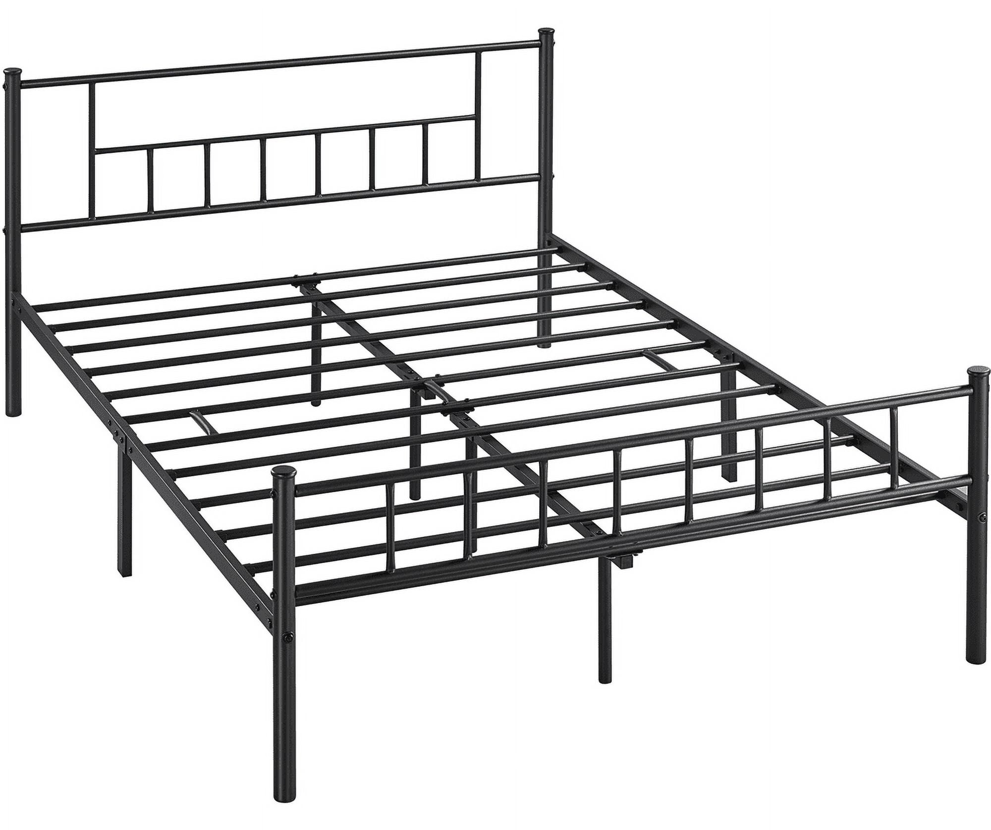 Renwick Jorge Full Metal Platform Bed with Spindle Headboard and Footboard, Black