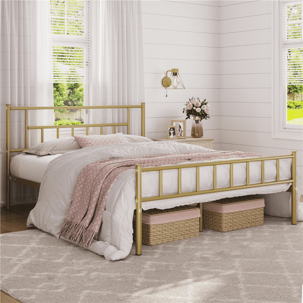 yorkoanagoページ Jocisland Upholstered King Bed Frame with Wingback, Tufted