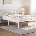 thumbnail image 1 of Renwick X-design Metal Platform Twin Bed,Adult , White, 1 of 8