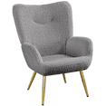 thumbnail image 1 of Renwick Modern Boucle Fabric Accent Chair, Gray, 1 of 8