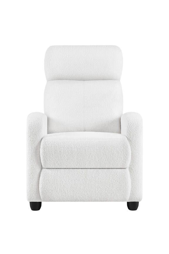 Modern Bounce Recliner Chair with Pocket Springs for Living Room, Cream
